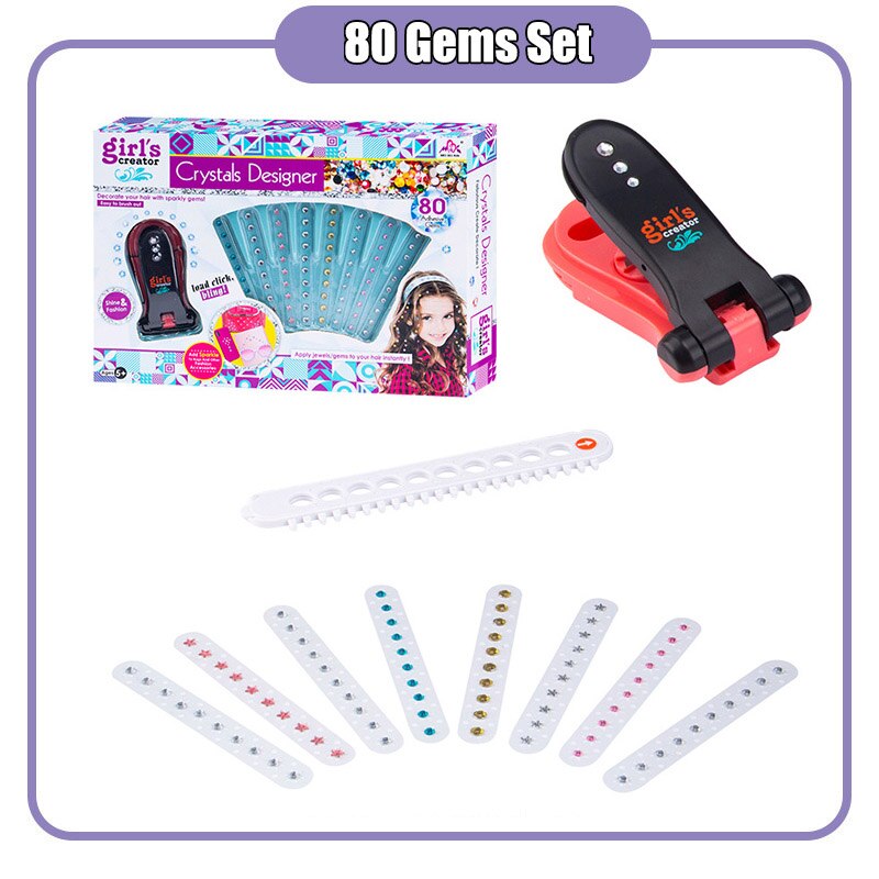 180 Gems Blingers Deluxe Set Meisjes Speelgoed Pretend Play Jewel Refill Set Diy Meisjes Haar Styling Tool Diamant Sticker Speelgoed: 1