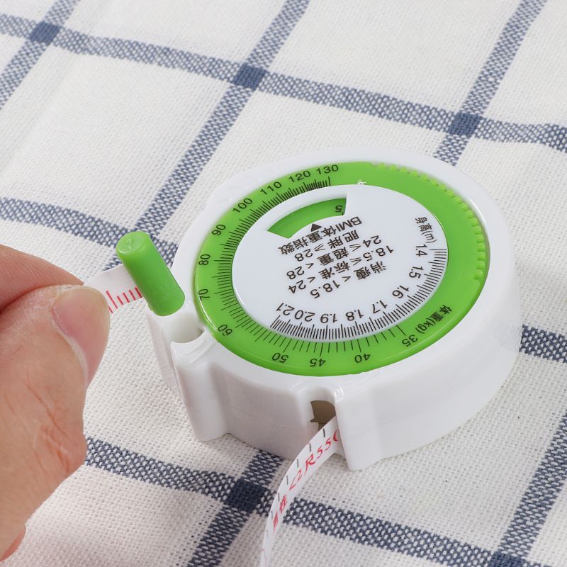 BMI Body Mass Index Retractable Tape 150cm Measure Calculator Diet Weight Loss Tape Measures Tools R2JE
