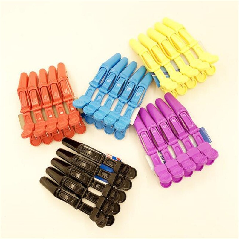 5 stks/partij Plastic Haar Clip Kappers Klemmen Klauw Sectie Alligator Clips Kapper Voor Salon Styling Haaraccessoires Haarspeld