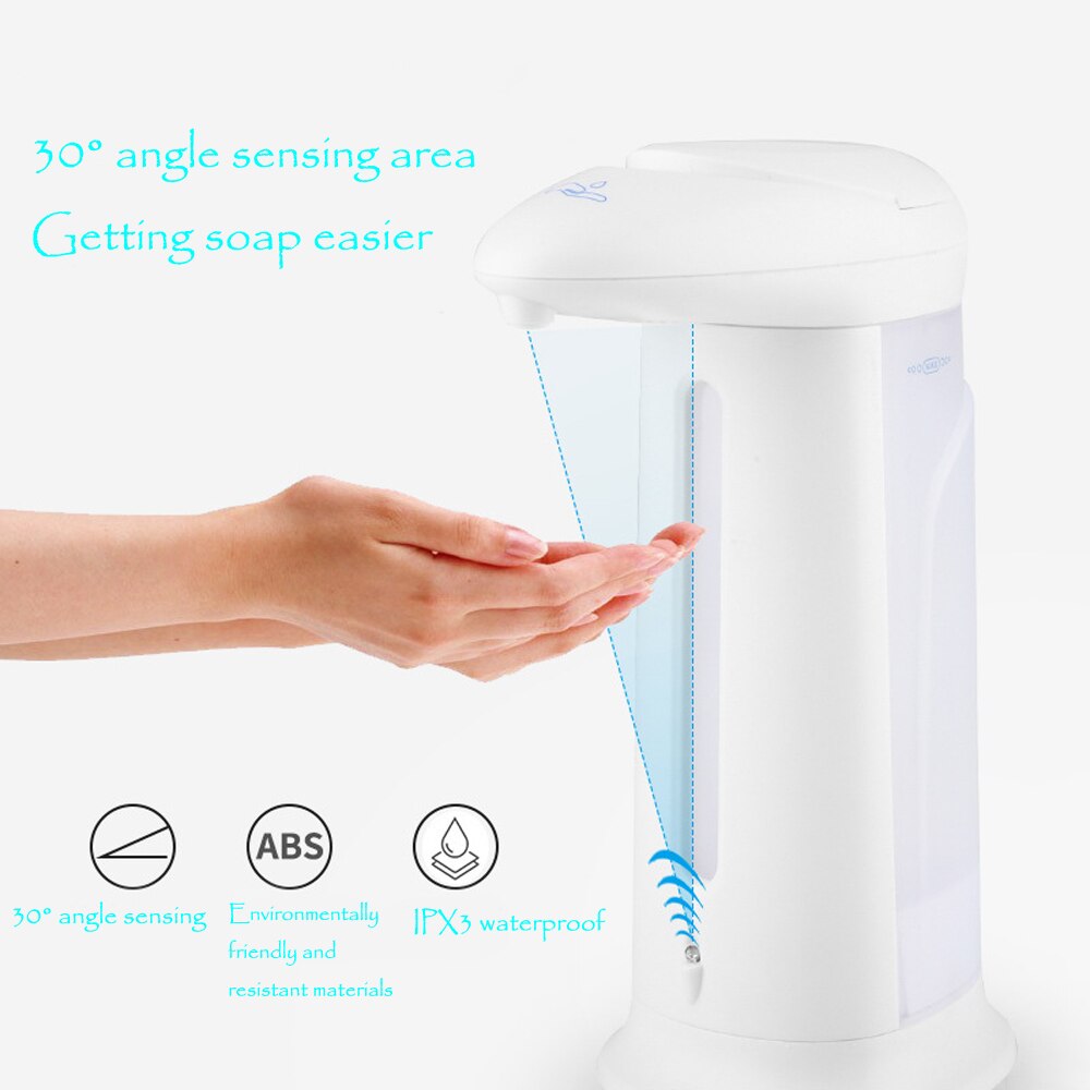 330ml Kitchen Hand Free Automatic Soap Dispenser Touchless Bathroom Dispenser Smart Sensor Liquid Soap Dispenser for Kitchen