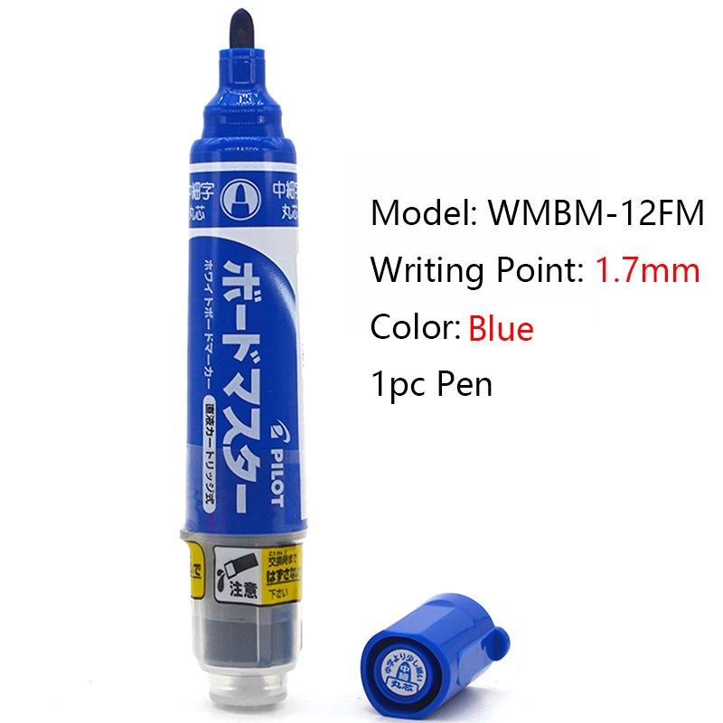 Marcadores de quadro branco piloto canetas de marcação de tinta recarregável apagável 1.7/2.2-5.2/2.3mm dicas marcadores de quadro branco material escolar escritório: Vermelho