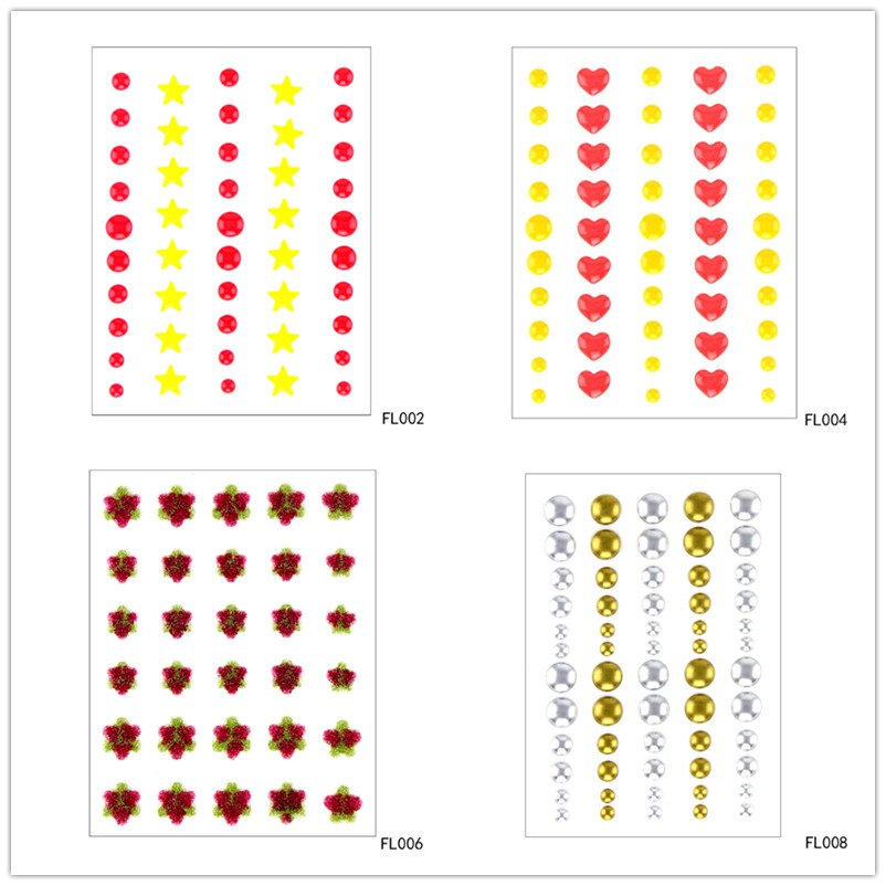 Kleurrijke Hartvormige Ster Stijl Zelfklevende Emaille Dots Resin Sticker Voor Scrapbooking/Diy Ambachten/Kaart maken Decoratie