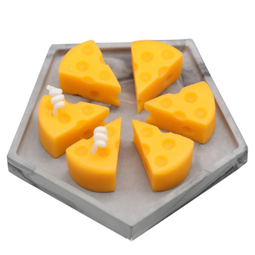 Molde de silicona con 8 agujeros/6 agujeros en forma de queso, moldes de silicona 3D para postres, utensilios de decoración de tartas, utensilio de cocina