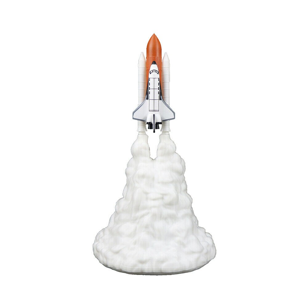 3D Print Space Shuttle Rocket Night Light LED Table Desk Lamp Room Decor Gift1