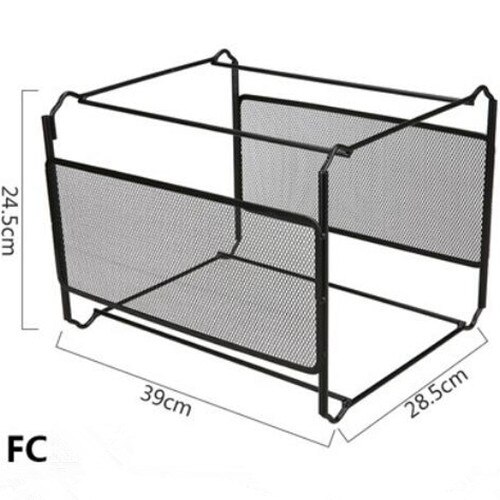1 pcs Metal Desk Accessories Mesh Hanging File Folder Frame Documents Holder Organizador A4 FC Size for Company Office Supplies: FC