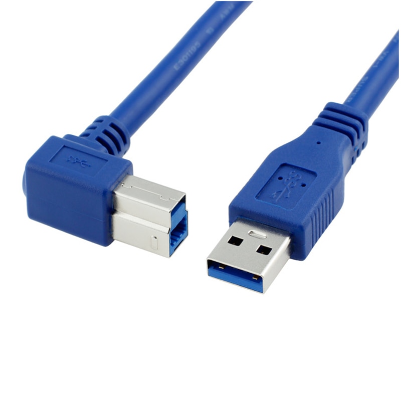 USB 3.0 A Male to USB 3.0 B Type Male BM Extension Printer Wire Cable USB3.0 Cable elbow 90 degrees