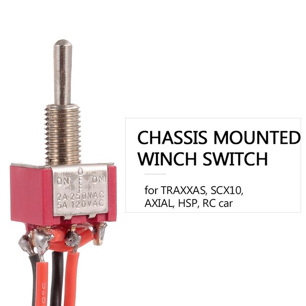 Commutateur de treuil monté par châssis en métal de mise à niveau de pièces de voiture de RC pour 1/10 voiture d'escalade TRAXXAS TRX4 AXIAL SCX10 REDCAT HSP camion de voiture de RC