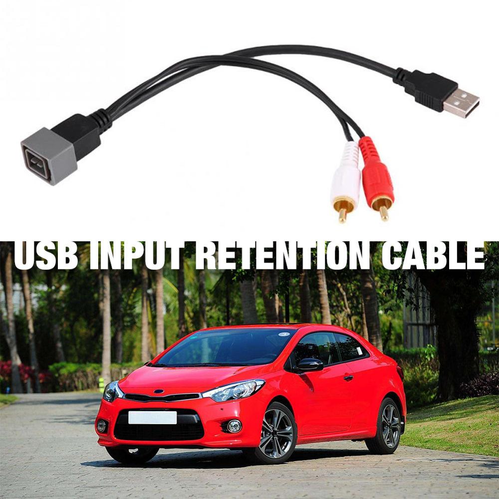 Car Radio USB Adapter USB Port Input Retention Cable for Nissan