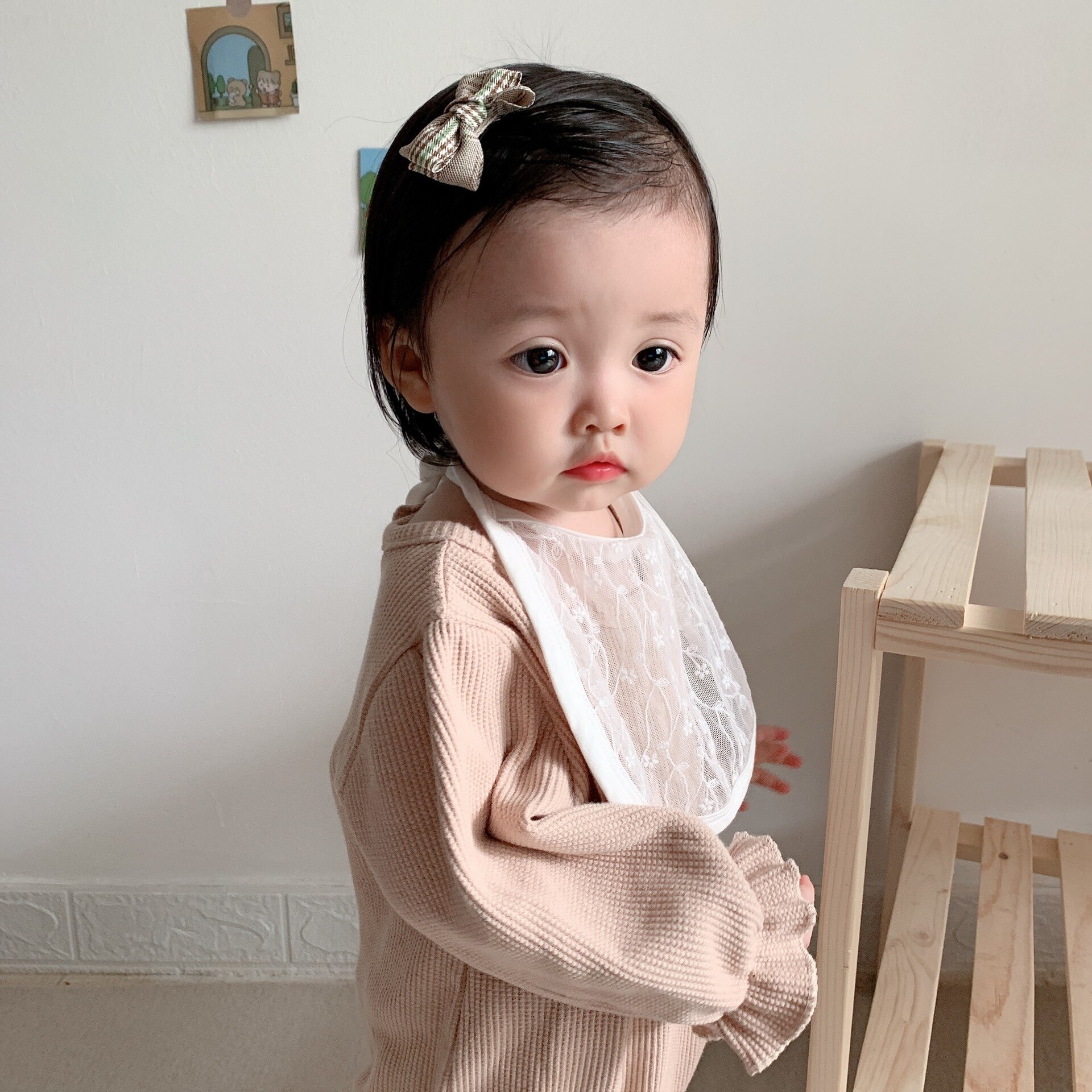 Herfst Babys Jongens Meisjes Bodysuit Met Bib Lange Mouwen Katoen Wafel Baby Jumpsuit Kleding Outfits 6-24 Maand