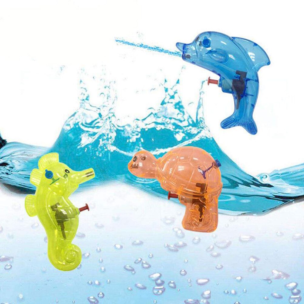 Children'S Funny Toys 6PCS Randomly Mini Animal Shape Water Toy Kids Squirt Beach Toys Transparent Water Sprayers