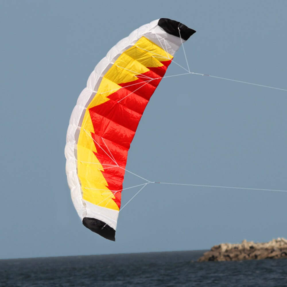 79 "X 27.5" Grote Dual Line Stunt Parafoil Kite Outdoor Sport Plezier Speelgoed Vliegende Kite Speelgoed Camping Dual lijn Met 30M Lijn