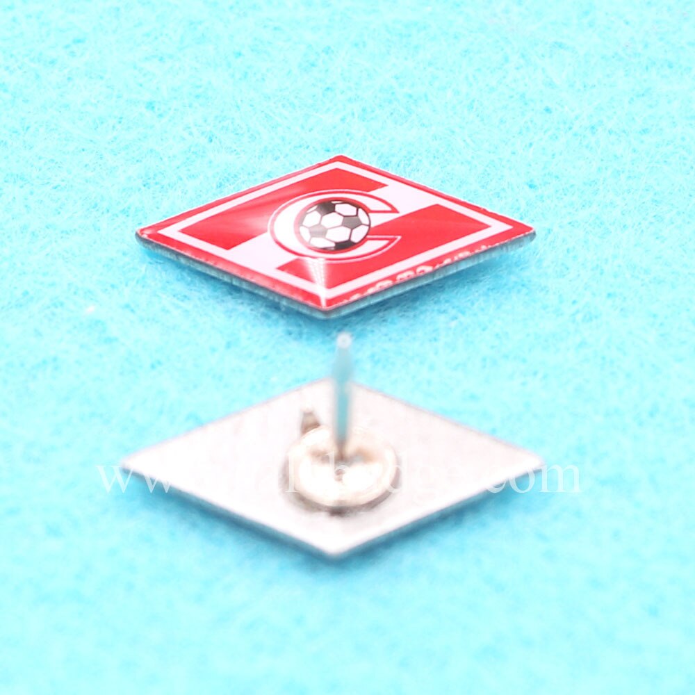 Metal Football Team Fans Offset Print Pins Badges Lapel Pin Bags Badge With Epoxy 18MM*2pcs