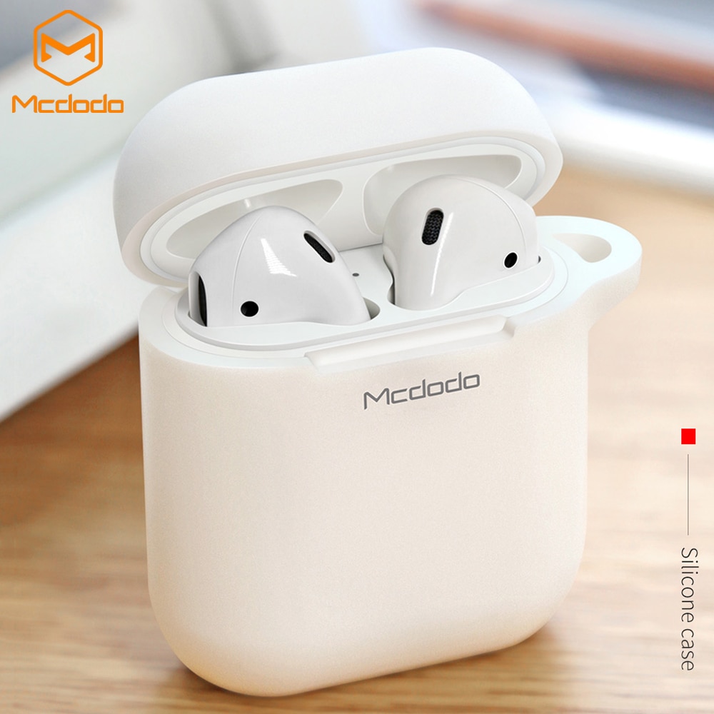Mcdodo Siliconen Case Voor Apple Airpods Shockproof Cover Voor AirPods Bluetooth Oortelefoon Gevallen Ultra Dunne AirPods Protector Case