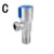 304 angle valve toilet copper valve kitchen sink tap triangle valve and cold angle valve toilet valve water heater: C