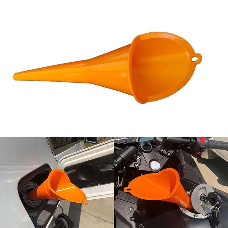 Embudo de vástago largo para coche, herramientas de llenado de combustible y aceite de gasolina, embudo de aceite de plástico antisalpicaduras, herramientas de repostaje de motocicleta, accesorios para automóviles