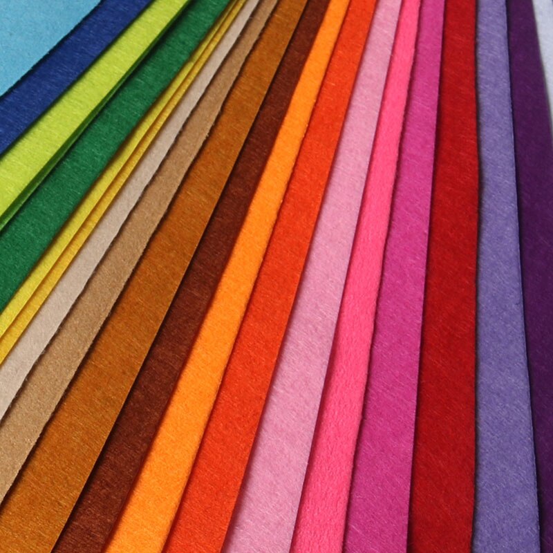 40 Pcs \ Lot 30X30 Cm Polyester Vilt Doek Diy Handgemaakte Naaien Home Decor Materiaal Dikte 1mm 40 Mix Kleur 11.8X11.8 Inch