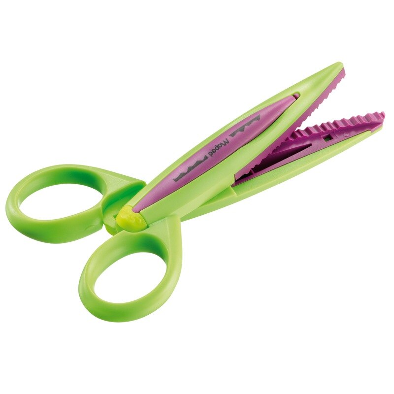 Maped Scissors 10-Blade Pattern Paper-Cutting Scissors Kit with Case Great Kids