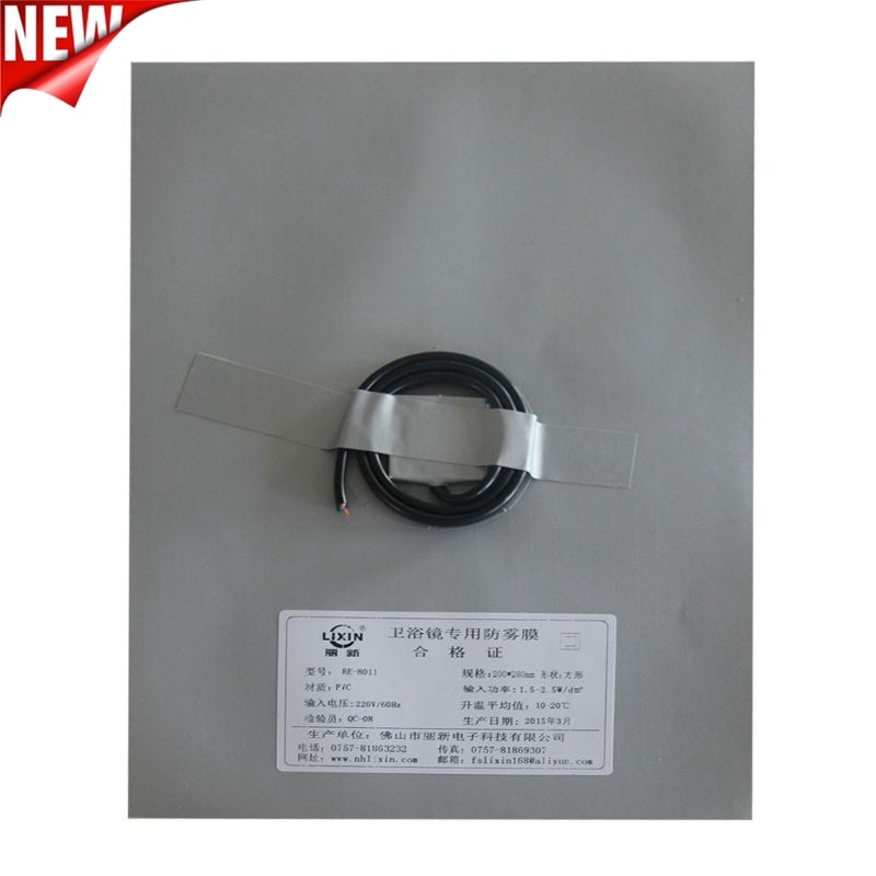 Film de protection Anti-buée pour miroir de salle de bain, Film chauffant électronique transparent et étanche pour miroir de maquillage