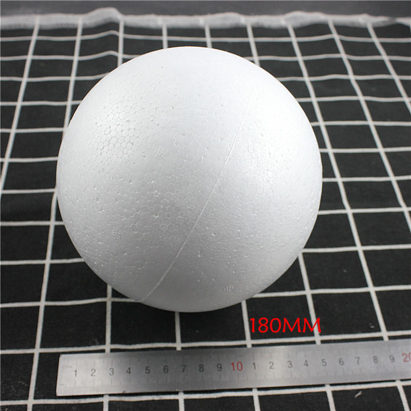 0.8-20cm kinds different size Polystyrene Styrofoam Foam Ball White Craft Balls For DIY Christmas Party Decoration Supplies: 180mm1pcs