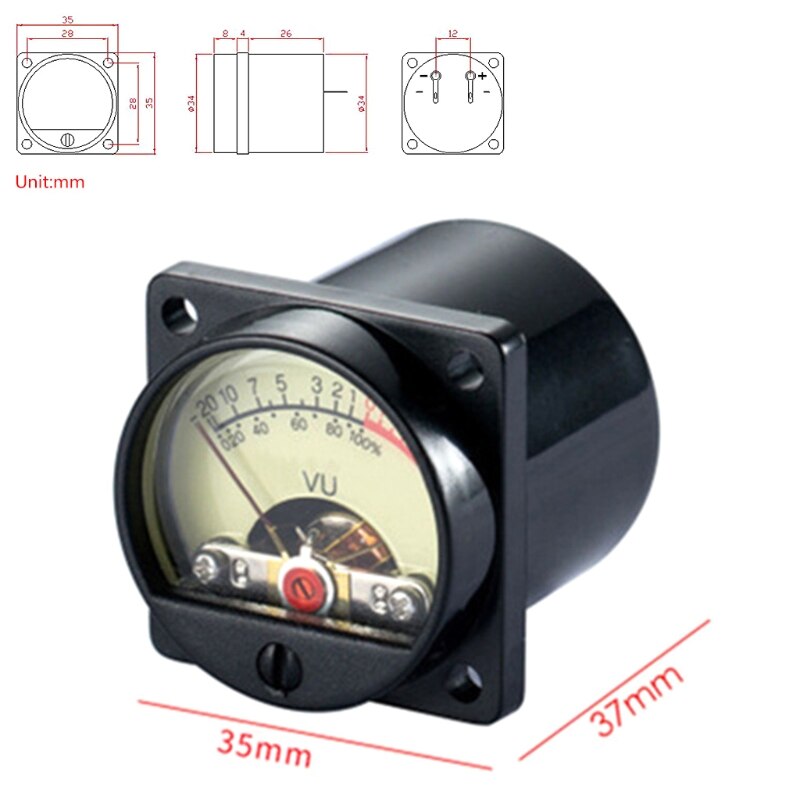 11XA TR-35 Vu Meter Header Led 2.8-3.8V 20MA Db Niveau Header Voor Opname