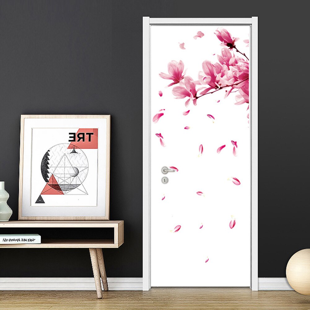 Cherry Blossom Flower Wall Stickers DIY Adhesive Wallpaper Waterproof Living Room Bedroom Wall Decals Art Murals Poster