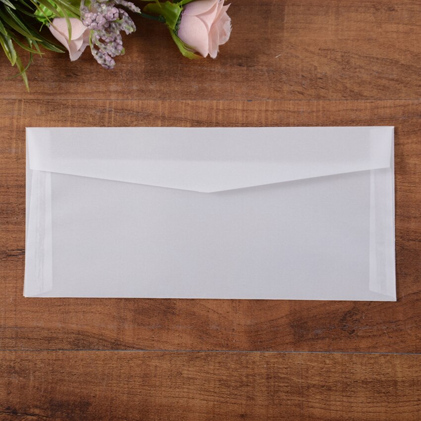 Postcards 50pcs In/ 23x16cm Translucent Mailer/ Envelope Diy Parchment Paper Envelopes For Wedding Party Invitation Card