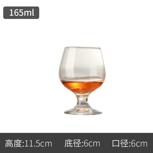 Krystal glas brandy glas vin glas hvidvin glas whisky vin glas dværg vin glas pot mave cognac kop: 165ml