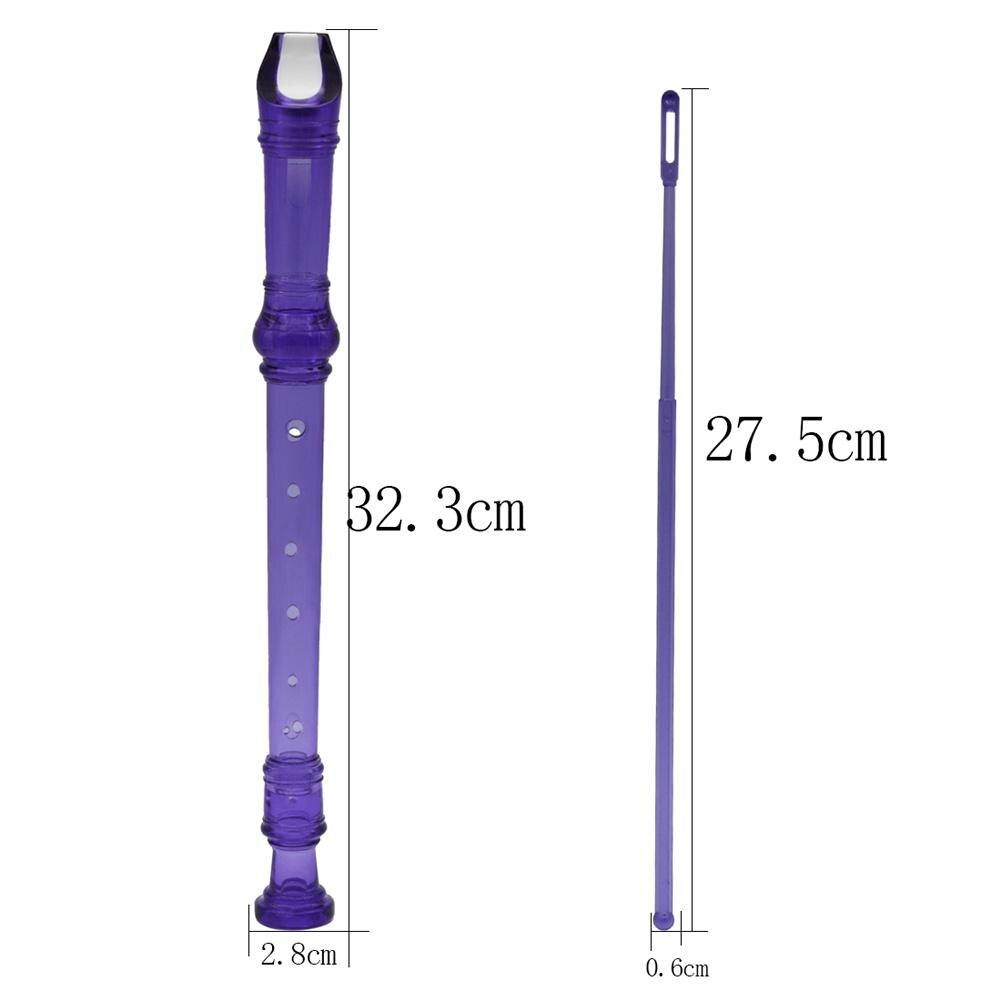 8 Gaten Lange Fluit Abs Plastic Musical Sopraan Recorder Fluiten Kids Educatief Instrument