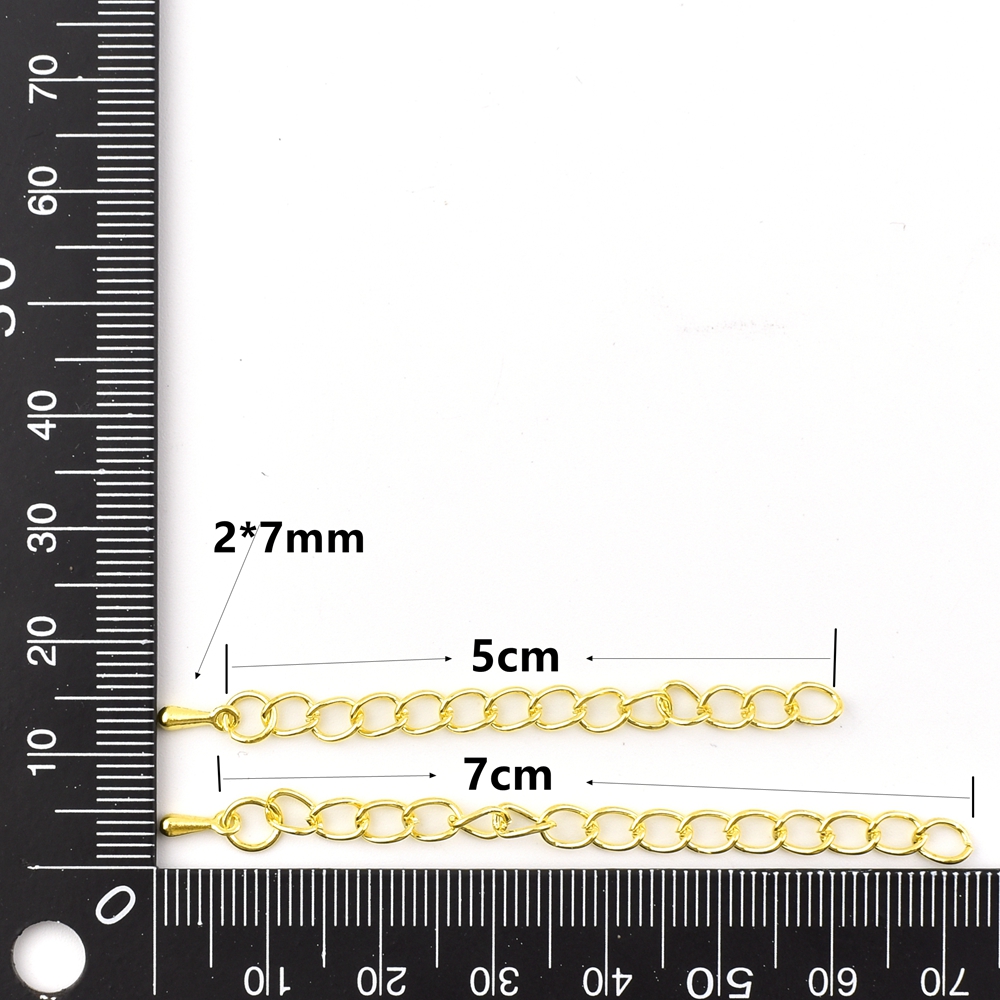 20 Teile/los 5 7cm Erweiterte Ketten Wasser Tropfen Charme Ton Verlängerung Schwanz Kette für Schmuck Machen Lieferungen DIY Armband zubehör