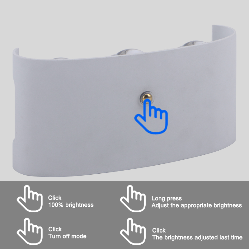 Mur LED lampe murale intérieure haut et bas lumière chambre salon escaliers éclairage charge sans câble enfichable