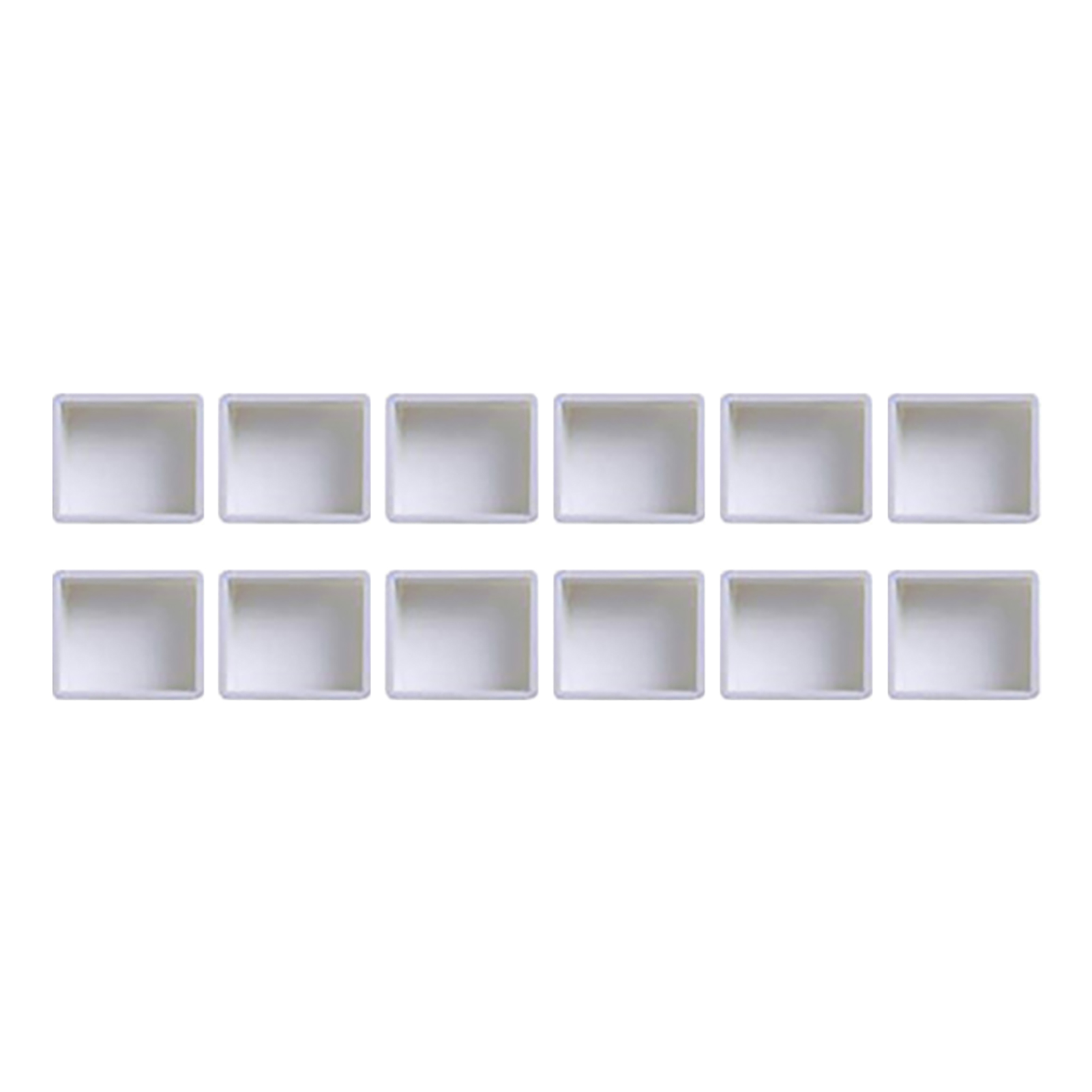 Durable Drawing Accessories Palette Empty Half Case Artists Mini Watercolor Paint Pan Art Supplies Beginner White Grid Student