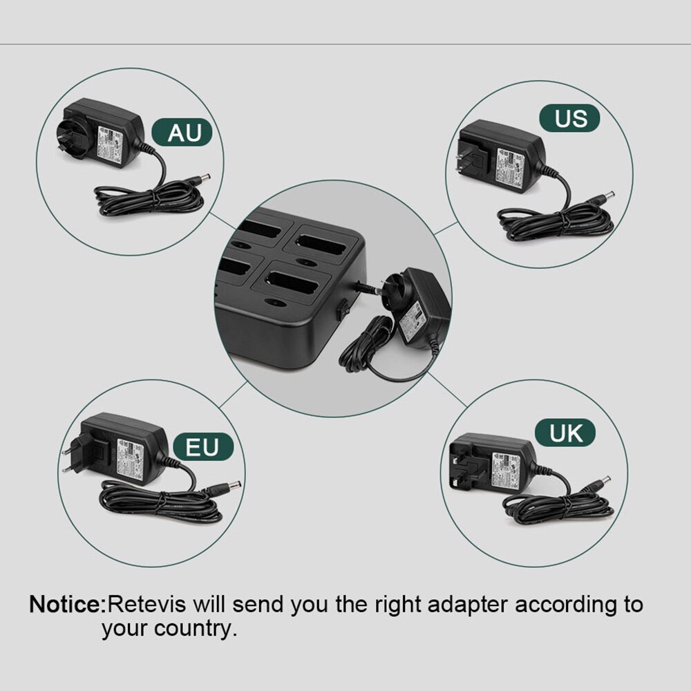 Retevis RTC22 Sechs-Weg Ladegerät für RT622 RT22 RB619 RB19 Two Way Radio Walkie Talkie 6 Weg Ladegerät Für hotel Restaurant Cafe RT22