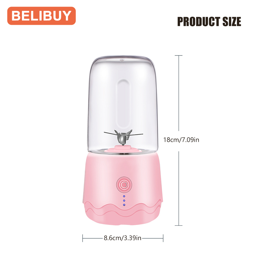 BELIBUY licuadora portátil exprimidor máquina de procesamiento de alimentos fruta vegetal leche licuadora cocina exprimidor taza electrodomésticos de cocina