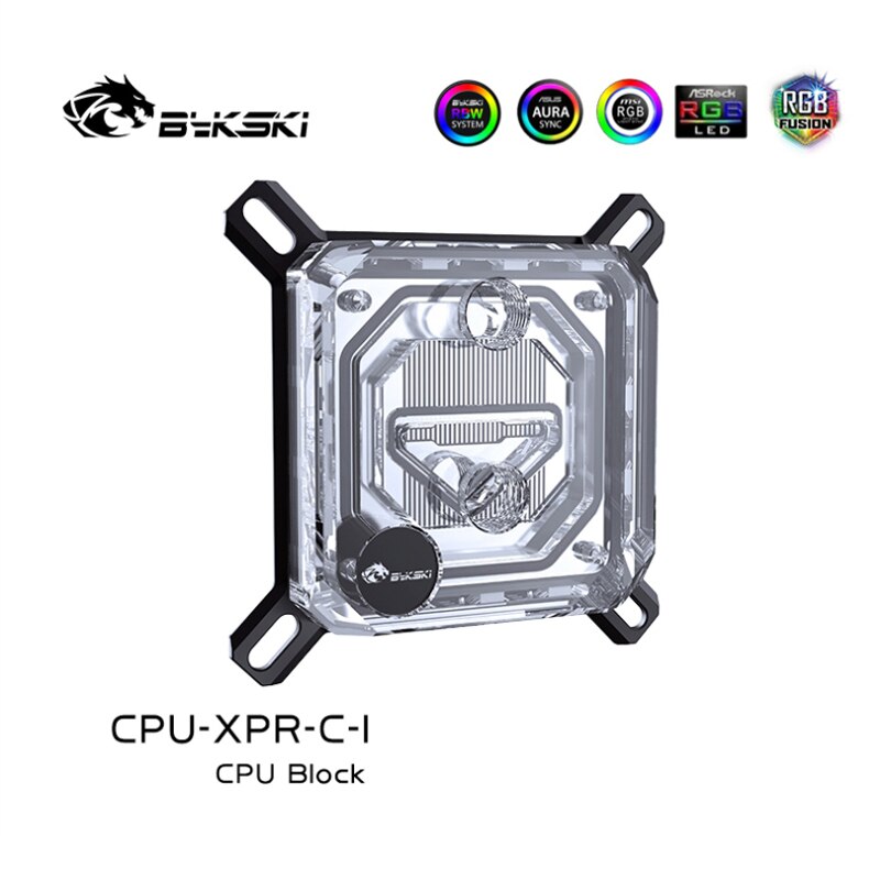Bykski CPU Water Block For INTEL LGA115X 1200 1700 /AMD Ryzen 3/5/7 X470 X570 Processor Watercooler Radiator RGB AURA SYNC