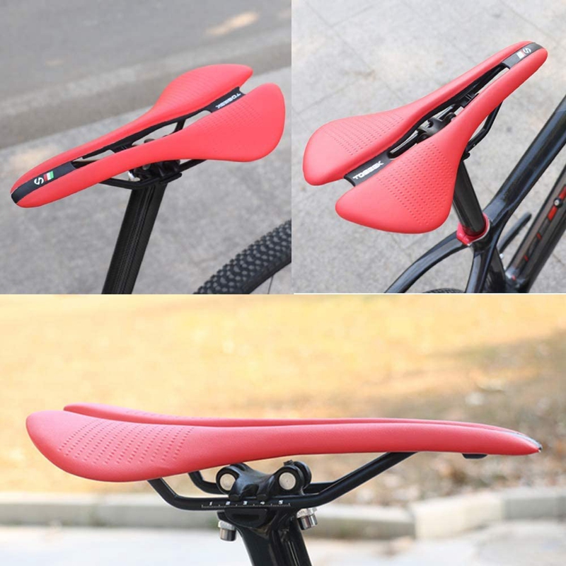 Toseek comfortable hollow bike saddle, lightweight bike seat for cycling, mtb, road bike, folding bike