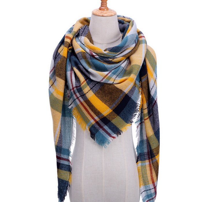 Plaid Farbe Einfache frauen Schals Dreieckige 140*140*210cm Kaschmir Warme Herbst Winter Schals wickelt schal für Frauen: 29