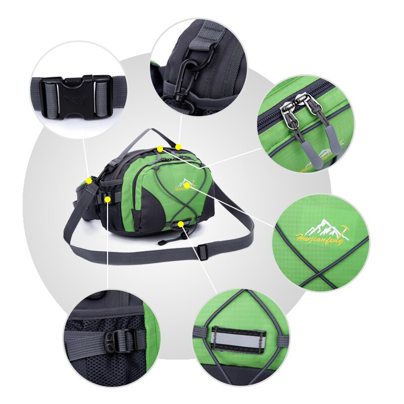 Udendørs sport vandtæt camping vandretasker taljetaske pose nylon letvægts rejse afslappet skuldertaske bærbar håndtaske