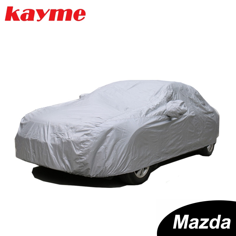 Kayme Stofdicht Volledige Auto Covers 170T Polyester Universele Indoor Outdoor Suv Uv Sneeuw Slip Bescherming Cover Voor Mazda