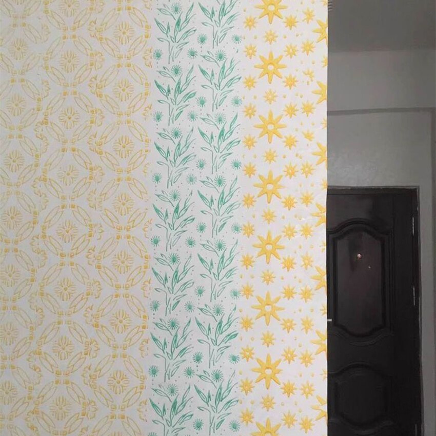 Wall Decoration Paint Painting Tools WIth 7" Rubber Roller Brush Tool Set 3D Pattern Wallpaper Home Room Decor Painting Machine