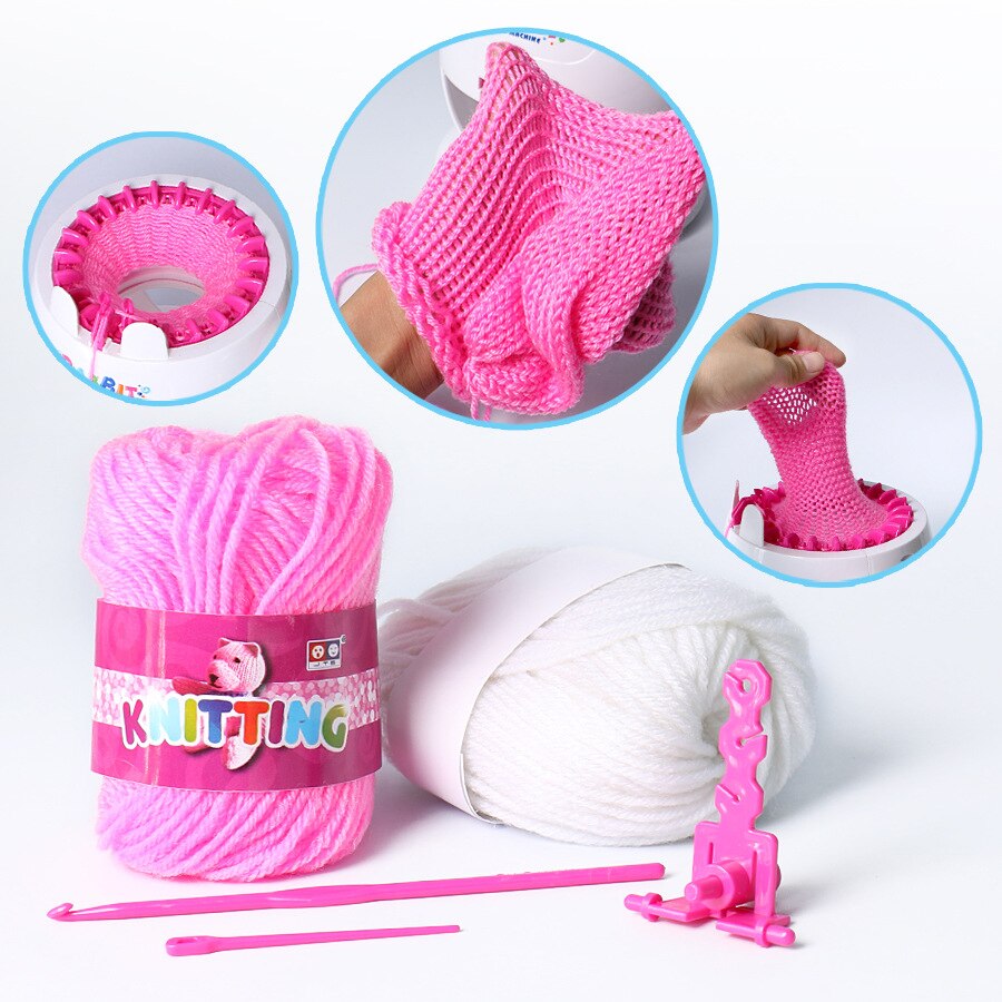 Mini máquina de tejer a mano, telar tejido para niños, juguete artesanal DIY para niñas, bufanda hecha a mano, sombrero, artes y manualidades, juguetes para niños