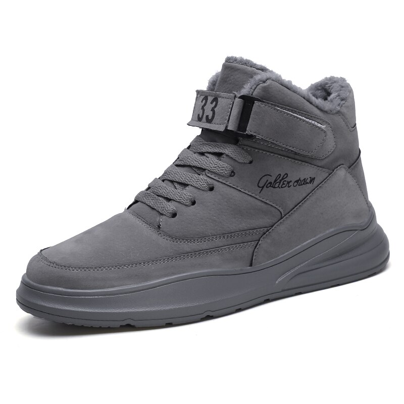 Vinter män skor utomhus promenader sneakers halkfria fritidsskor bomull varma bekväma herr sneakers: 2999- grå / 7