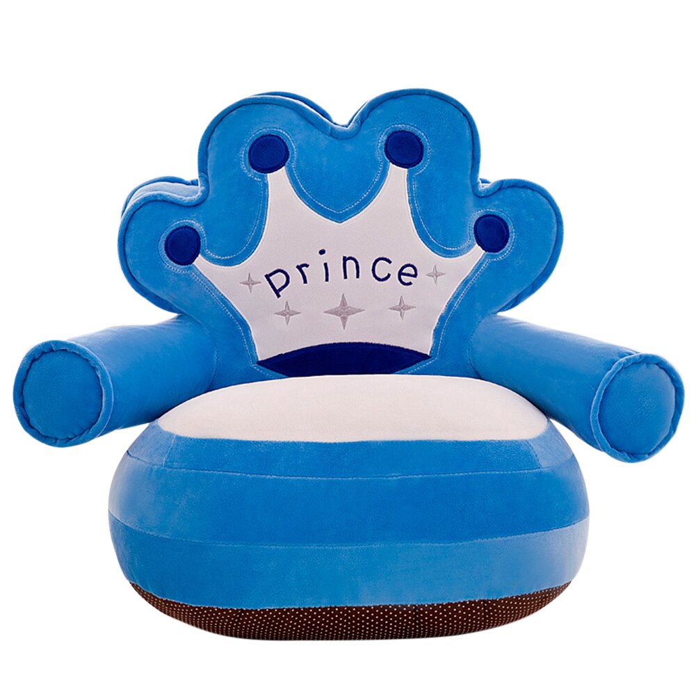 Funda de sofá Crown para bebé, funda de asiento de felpa para aprender a sentarse, sin relleno, funda de apoyo para sofá de bebé, cristal de peluche supersuave de colores
