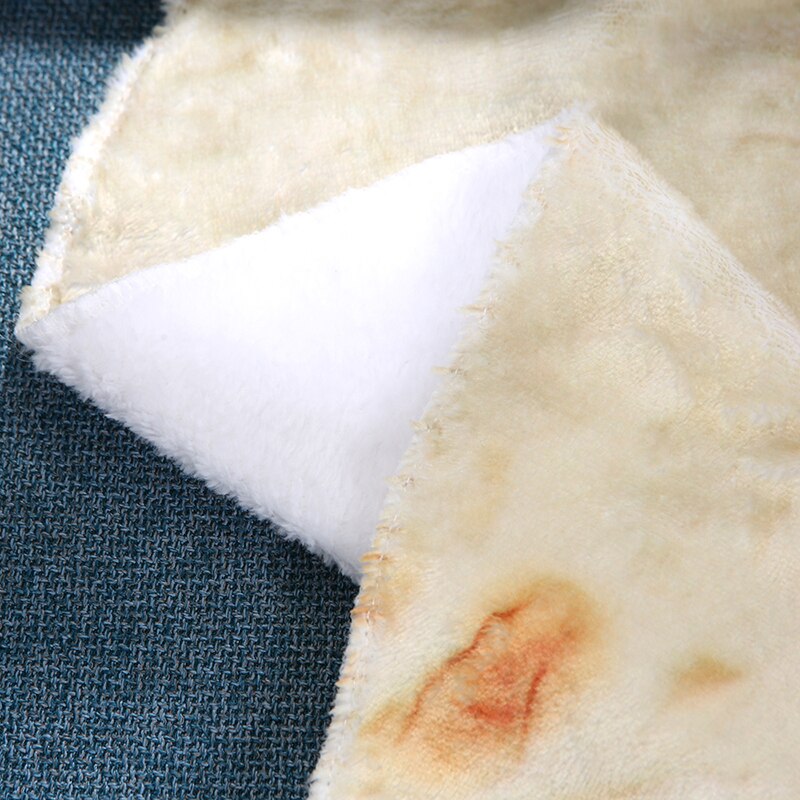 Manta de franela con Tortilla de maíz 3D mexicana, 180/155/122cm, para cama, colcha de felpa divertida, , 1 ud.