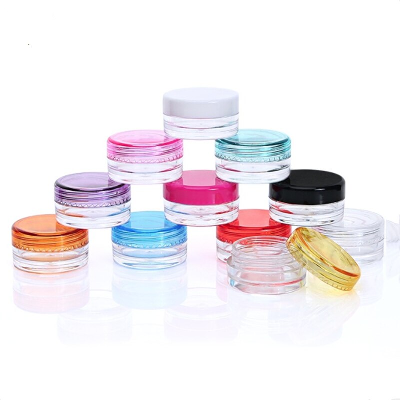 10pcs 5g vazio recipiente de amostra com tampas frascos cosméticos limpar garrafa de plástico para maquiagem unhas jóias beleza casa cozinha potes