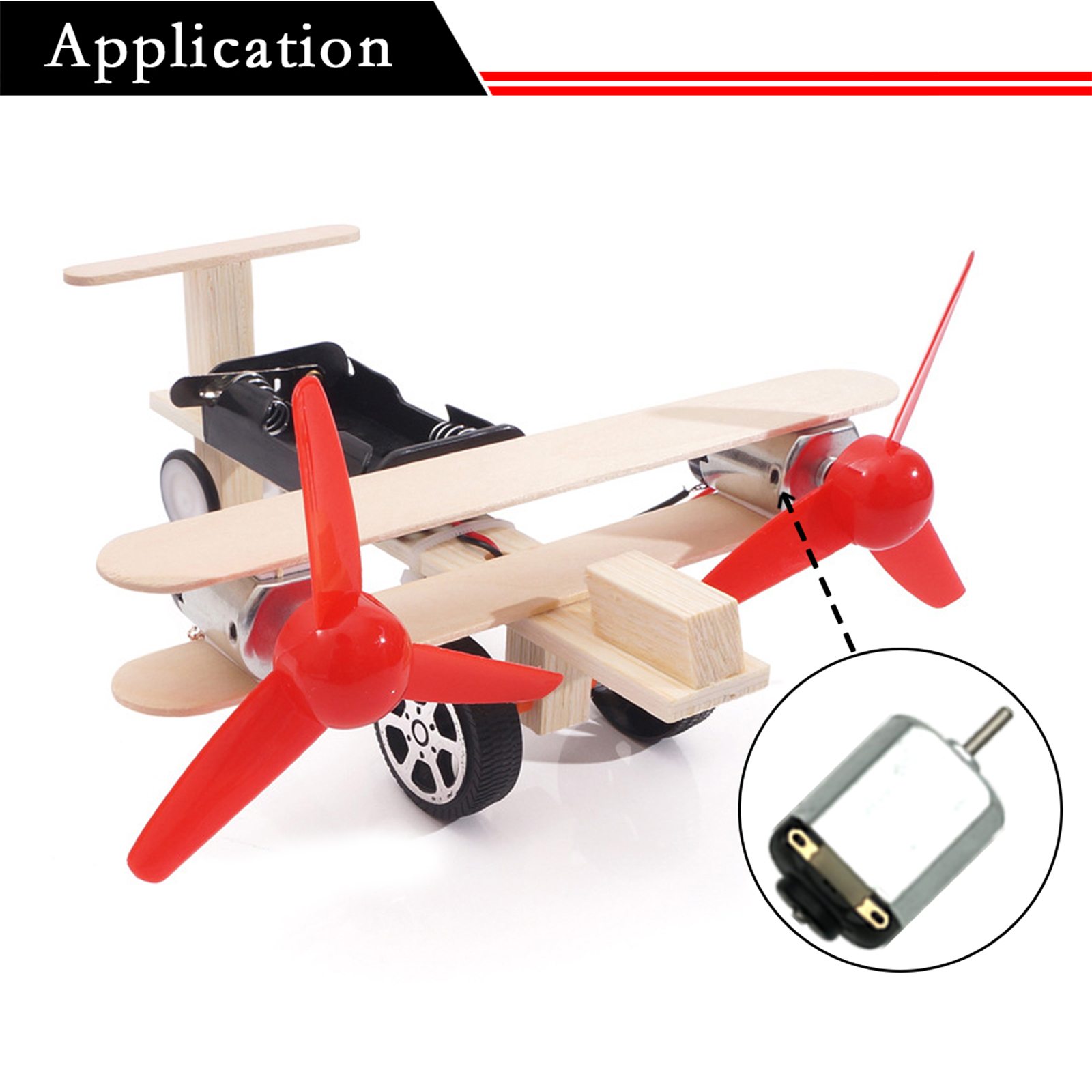 18 Set DC Motors Kit,Mini Electric 1.5-3V 24000RPM Hobby Motor with AA Battery Holder for STEM DIY Toy