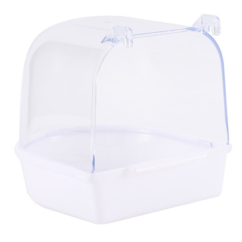 Vogel Dusche Klar Kasten Kunststoff Sittich Baden Badewanne Papagei Schlecht Kasten Papagei Badewanne Kleine Ebene Käfige Haustier Zubehör: Weiß