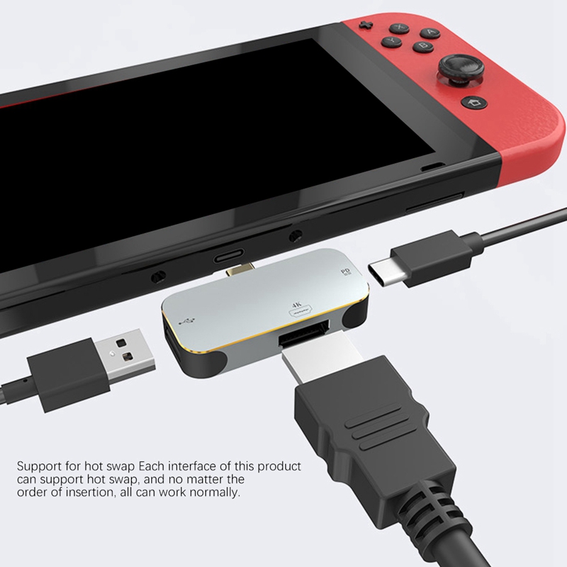 Voor Nintendo Switch Hd Video Converter Voor Nintendo Switch Usb 1080 Naar Hdmi-Compatibele Draagbare Adapter