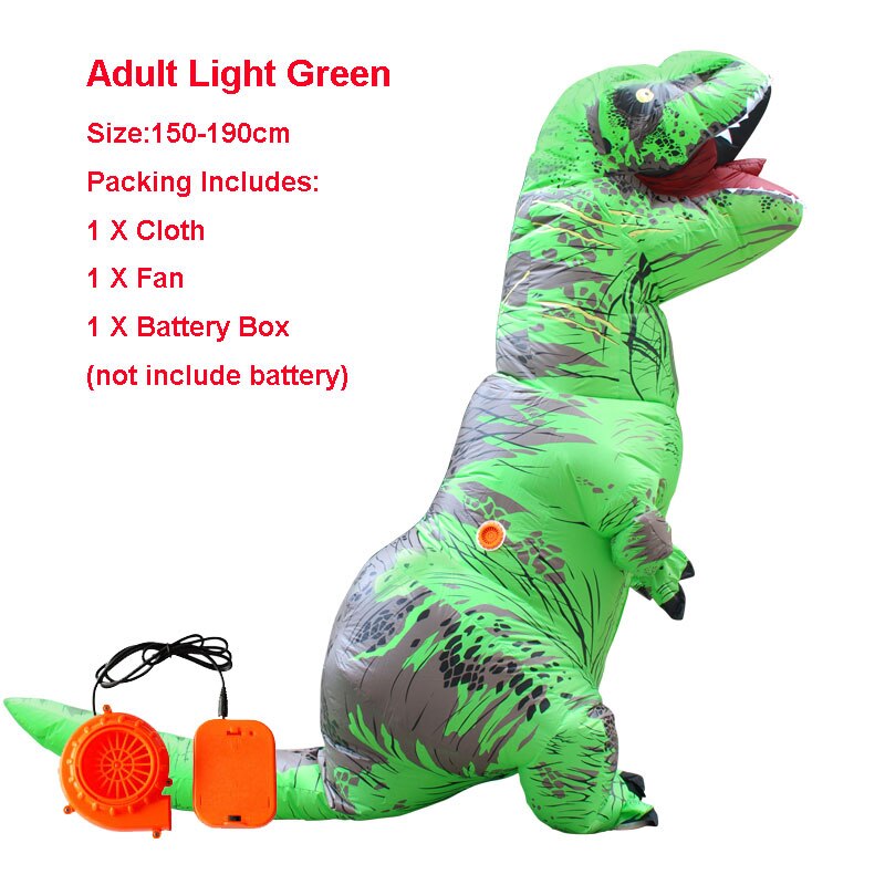 Disfraz inflable para adultos, disfraz inflable de Velociraptor, disfraz de dinosaurio de Halloween, disfraces de T REX para hombres, disfraces de fantasía, dinosaurio Cosplay