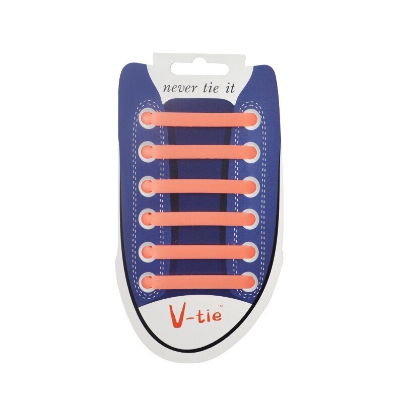 12 Pcs Lichtgevende Siliconen Schoenveters No Tie Elastische schoenveters Sneakers Lui veters Unisex Gemak Rubber Schoenveter: Oranje