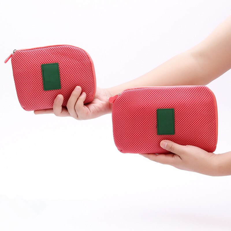 PURDORED 1 Pc Portable Solid Digital Storage Bag Travel Mini Earphone Cable USB Bag Earphone Devices Organizer Storage Wrap